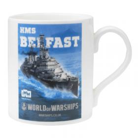 world of warships HMS Belfast light cruiser battleship souvenir mug main image